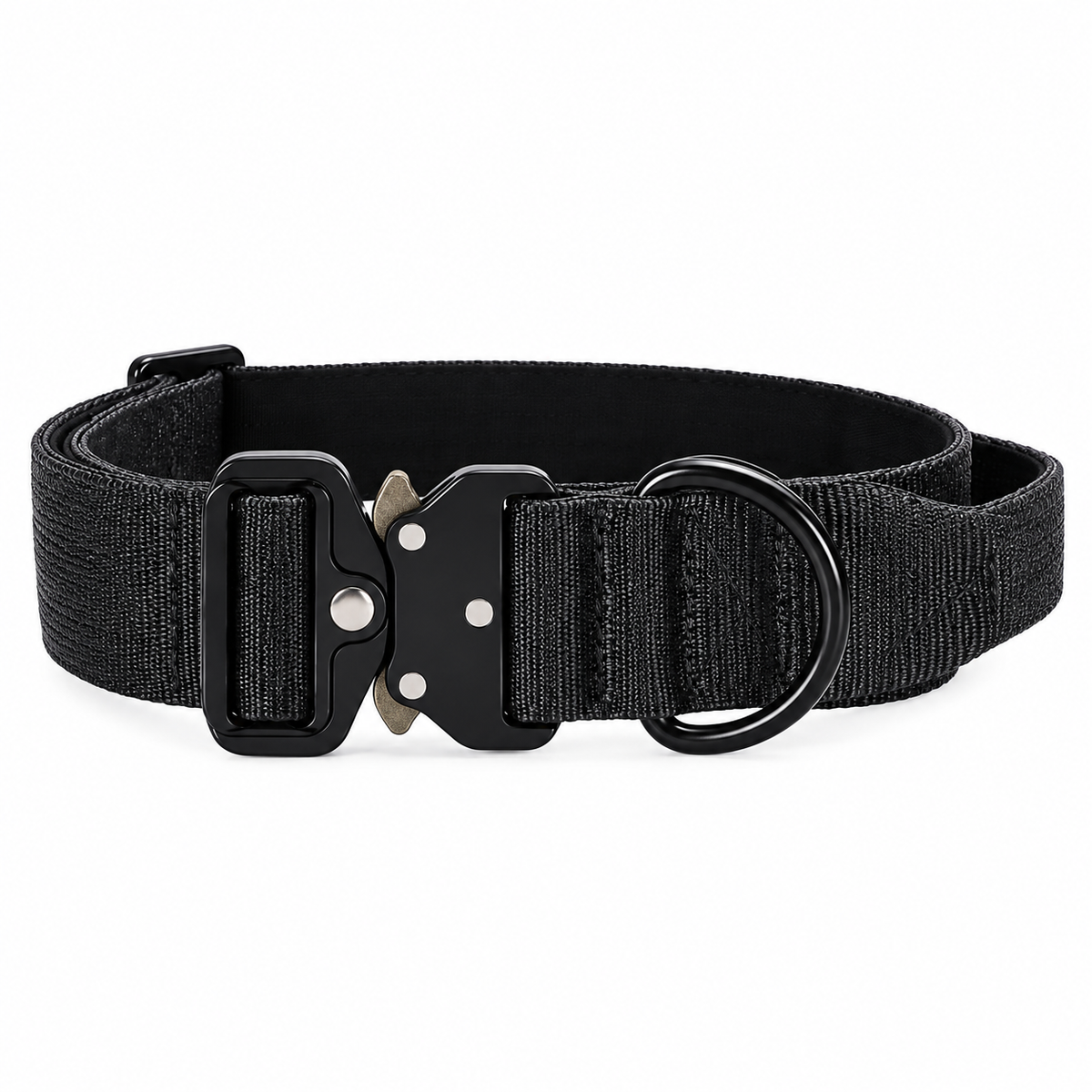 Black Nylon Tactical Heavy Duty Dog Collar