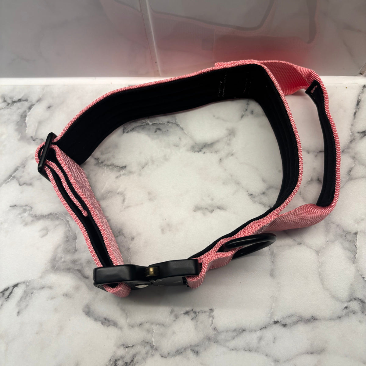 Pink Nylon Tactical Heavy Duty Dog Collar