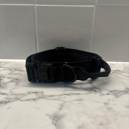 Black Oxford Tactical Dog Collar