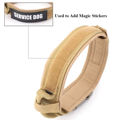 Black Oxford Tactical Dog Collar