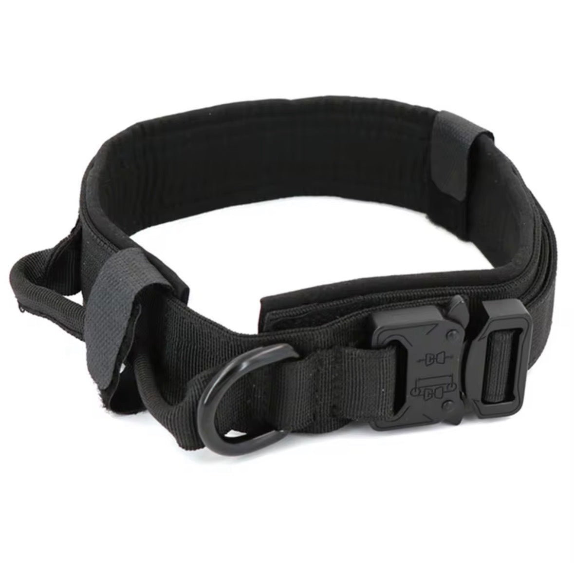Black Oxford Tactical Dog Collar