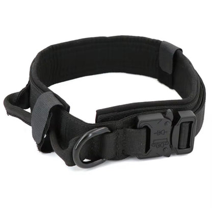 Black Oxford Tactical Dog Collar
