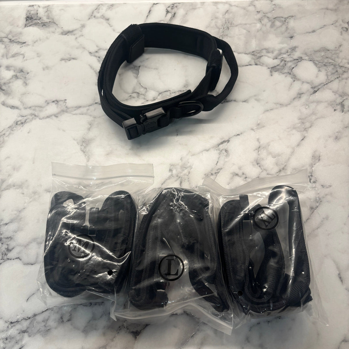 Black Oxford Tactical Dog Collar