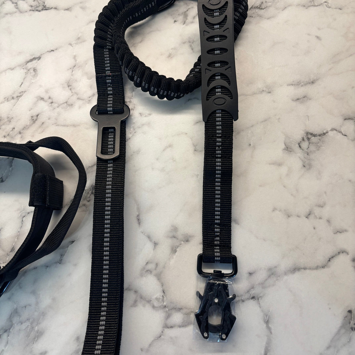 Tactical Dog Collar and Lead Set (2 in 1 Lead and Pet Car Seat Belt)