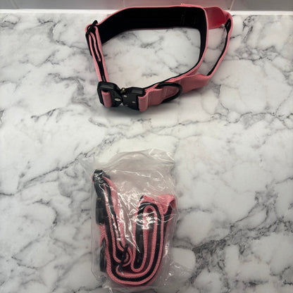 Pink Nylon Tactical Heavy Duty Dog Collar