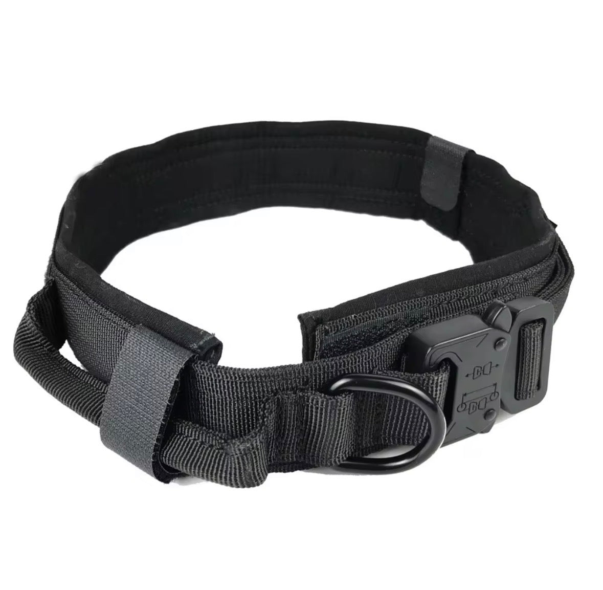 Black Oxford Tactical Dog Collar