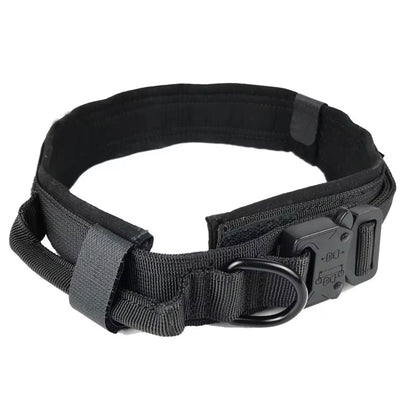 Black Oxford Tactical Dog Collar