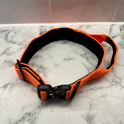 Orange Nylon Tactical Heavy Duty Dog Collar
