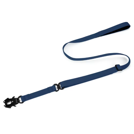 Navy Blue Tactical Heavy Duty Dog Collar and Lead Set