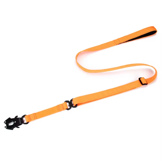 Orange Nylon Tactical Heavy Duty Dog Lead