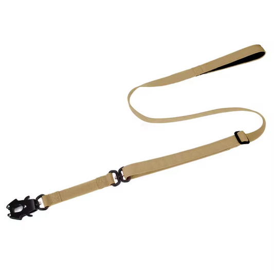 Tan Nylon Tactical Heavy Duty Dog Lead
