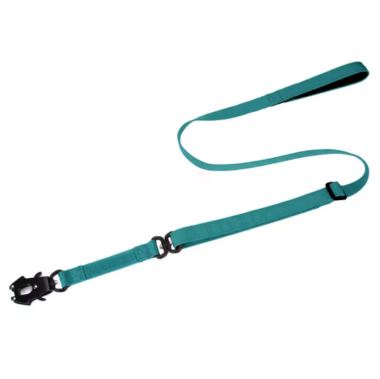 Teal Green Tactical Heavy Duty Dog Collar and Lead Set